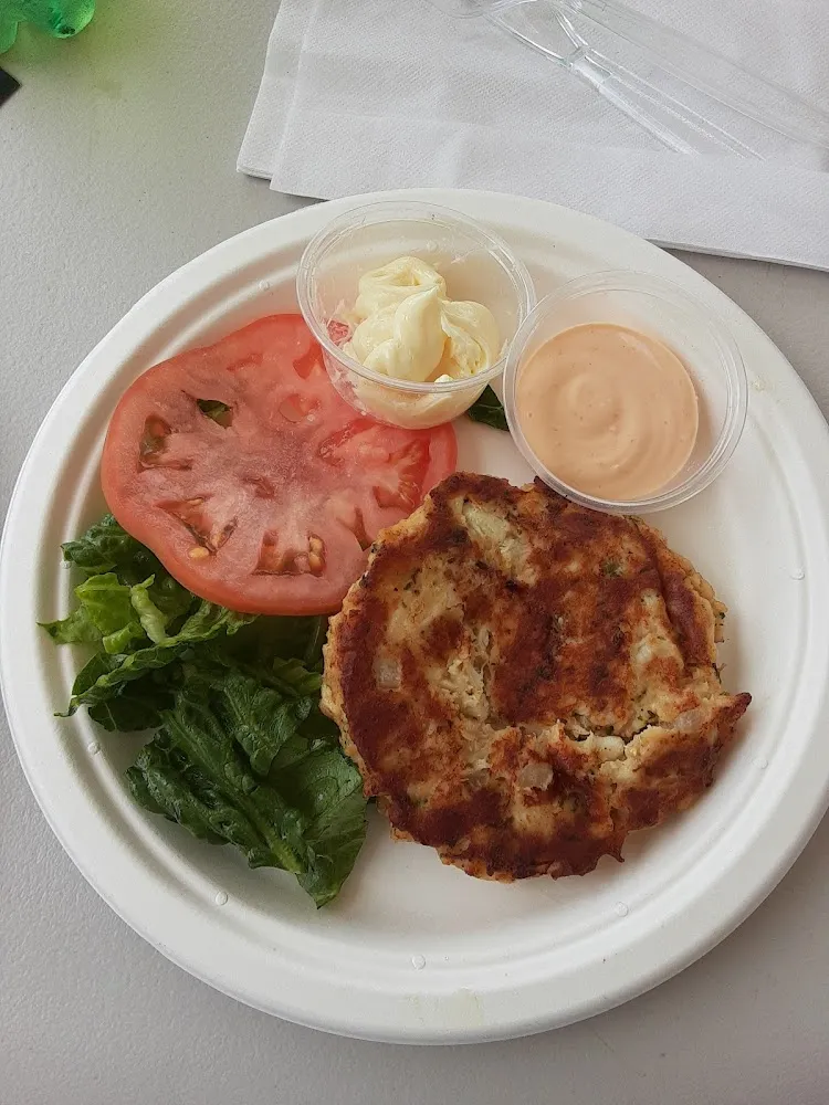Crabcake Burger with Out the Bun