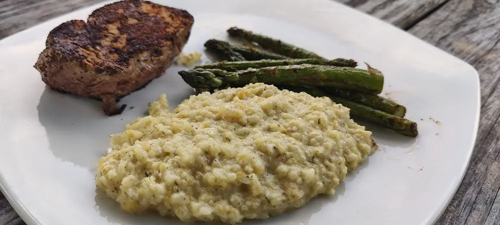Filet with Risotto and Asparagus